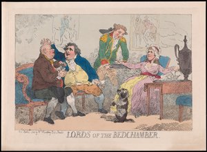 Lords of the Bedchamber, pub.1784年（手彩色彫刻）。 作： English School