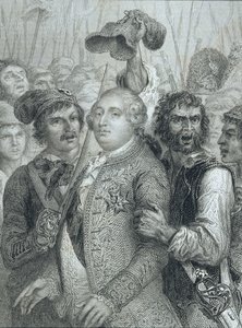 1792年6月20日にチュイルリー宮殿の人々が撮影したフランス国王、ルイ16世（1754-93）