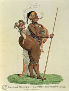 愛と美-Hottentotヴィーナス、1818年 作： English School
