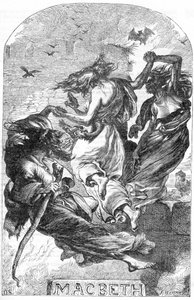 マクベス - 1866年「Completes de William Shakespeare」の挿絵 - この版の挿絵と全体の形は、ロンドンで出版されたCassell