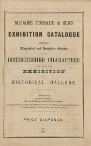 1875年のマダムタッソーと息子の展覧会カタログ