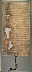 マグナカルタ、1225年にヘンリーIIIによって発行された最終バージョン 作： English School