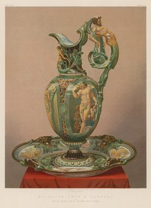 ストークアポントレント、Minrs and Co氏によるMajolica Ewer and Plateau 作： English School