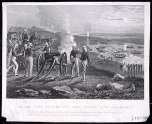 アラハバードからのアウデ反乱軍を率いるエア少佐、ロンドン印刷出版社限定、1857年発行