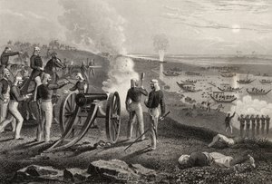 1857年に出版された「インディアン反乱の歴史」から、1857年にアラハバードからアウデ反乱軍を率いるエア少佐