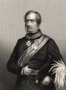 1858年に出版された「インド反乱の歴史」からのヘンリーハブロック少将 作： English School