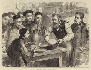 中国でクリスマスプディングを作る（彫刻 作： English School