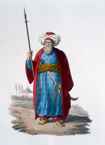 マメルーク将校、1818年（アクアチント色）