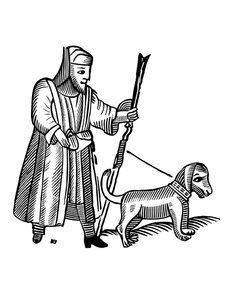 彼の犬を歩く男 作： English School