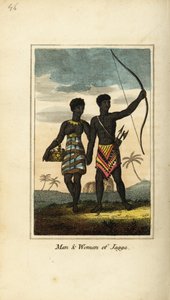 アフリカのモノエムギ王国とカフラリア王国から来たジャガの男と女