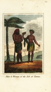 バヌアツ、タンナ島の男と女