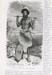 1896年フリードリヒ・ラッツェル教授による「人類の歴史」第1巻からのニューサウスウェールズ州の男