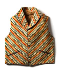 マンチョッキ、1840年代（刺繍入りキャンバス） 作： English School