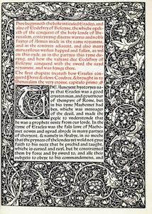歴史的なイニシャル「G」と全ページ境界線のある原稿、1893年 作： English School
