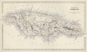 地図ジャマイカ島, G・H・スワンストン著, エディンバラ (カラーリトグラフ) 作： English School