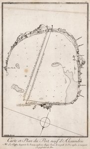 エジプトのアレクサンドル港の地図と計画 作： English School