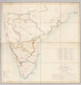 フォートセントジョージに依存している国の現在の分割を示す地図で、いくつかの軍隊のステーションを持つ軍部に分割されています。 作： English School