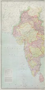 インドの地図、大佐HR Thuillier、RE、インドの測量官、1877年の指示の下で公開