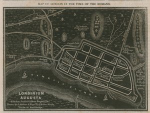 ローマ人時代のロンドンの地図 作： English School