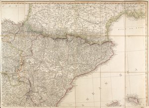 ウェリントン公が使用したとされるスペインの地図 作： English School