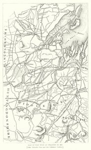1830年に排水されたフェンズの地図(エングレーヴィング) 作： English School