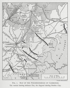 ケンブリッジの近隣地図（彫刻 作： English School