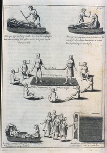 結婚の慣習、1703年（彫刻 作： English School