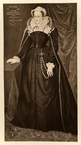 ジェームズI世とVI世のスコットランドのメアリー女王（1542-1587）、Manzi Joyant＆Co. Paris、1904（コロタイプ）によって印刷 作： English School