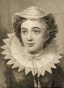 スコットランド女王メアリー (1542-87) (エングレーヴィング) 作： English School
