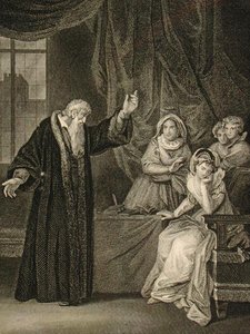 スコットランドの女王メアリー（1542-87）とジョン・ノックス（1512-72年頃）（彫刻） 作： English School