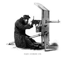 1882年にHiram Stevens Maxim（1840〜1916）が特許を取得した反動式機関銃であるMaxim Automatic Gun