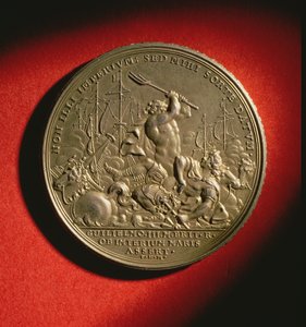 1692年のラ・オーグの戦いを記念するメダル（金属）（144617も参照）