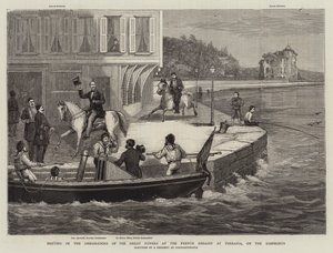 ボスポラス海峡のセラピアにあるフランス大使館での大国の大使たちの会合（彫刻版 作： English School