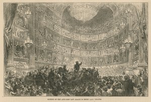 Drury Lane Theaterでの反コーン法律連盟の会合 作： English School