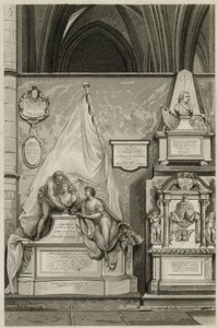 ロンドンのウェストミンスター寺院の記念碑と像 作： English School