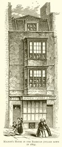 バービカンのミルトンズハウス（1864年に下落） 作： English School