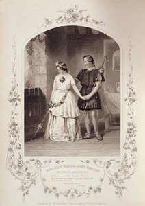 PaのダゲレオタイプからThomas Sherratt（fl.1860-80）が彫刻したWilliam Shakespeare（1564-1616）のThe Winters Taleで、PerditaとしてのJenny Marston氏とFlorizelとしてのF. Robinson氏、Act IV Scene 3