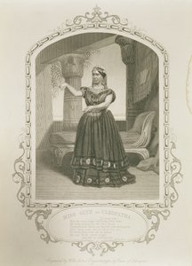 ウィリアム・シェイクスピア（1564-1616）によるシンベリンでのイモーゲンとしてのミス・ローラ・アディソン 作： English School