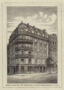 パリの若いイギリス人女性の保護のためのミッション・ホーム（版画 作： English School