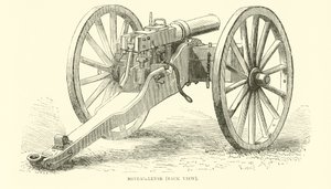 機関銃、背面図、1870年8月 作： English School