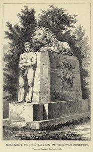 ブロンプトン墓地のジョンジャクソン記念碑、トーマスバトラー、彫刻家、1847年 作： English School