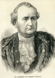 1877年11月10日、イラスト入りのロンドンニュースのアルダーマン氏と保安官ノッテージ 作： English School