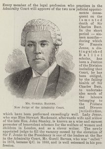 ゴレル・バーンズ氏、アドミラルティ裁判所の新判事（彫刻 作： English School