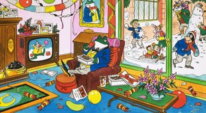 カラーテレビを見ているトード氏 作： English School