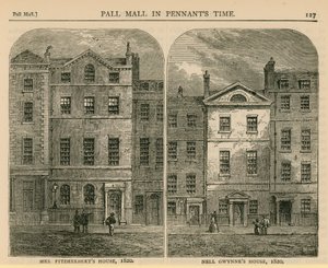 フィッツハーバーツ夫人の家とネルグウィンズの家、1820年 作： English School