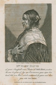 チェスター近くの偉大なソーガールのメアリーデイビス夫人、1668年 作： English School