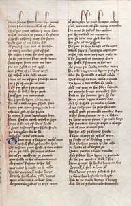 Ms326 f25r、John GowerによるConfessio Amantis（ベラムにペンとインク）