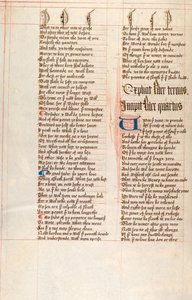 Ms326 f66v、John GowerによるConfessio Amantis（ベラムにペンとインク） 作： English School