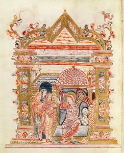 Ms 274（Y-6）fol.72v墓の聖女たち、ジュミエージュのロバート大使館、1016年頃 作： English School