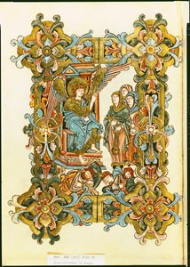 Ms 369 fol.21v 10世紀後半から11世紀初頭までのウィンチェスター教区の墓の聖女たち 作： English School